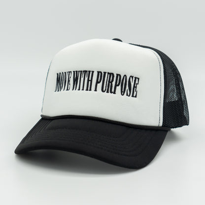 Move With Purpose™ Trucker Hat - Black & White