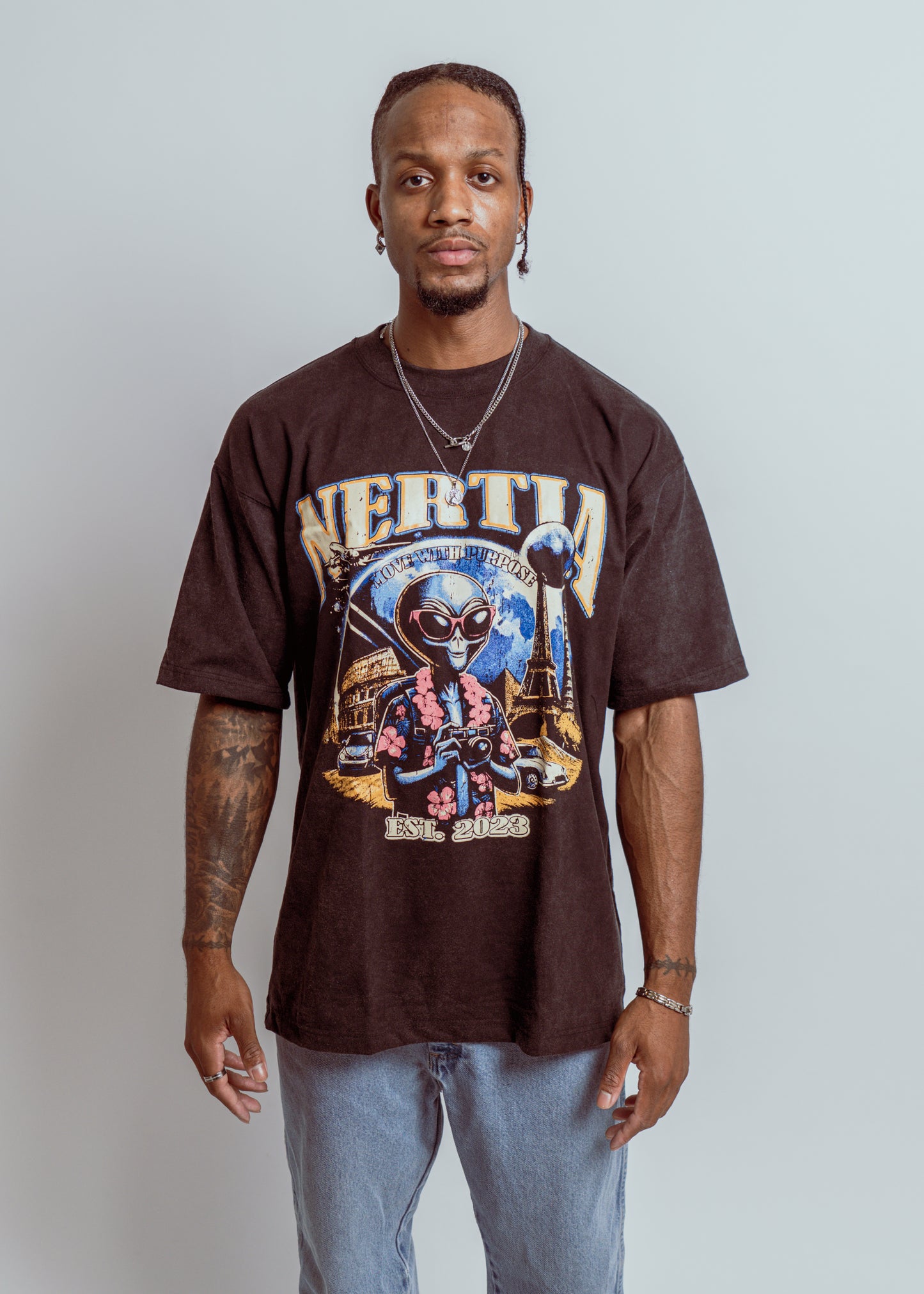 NERTIAN Tee - Acid Wash OVERSIZED