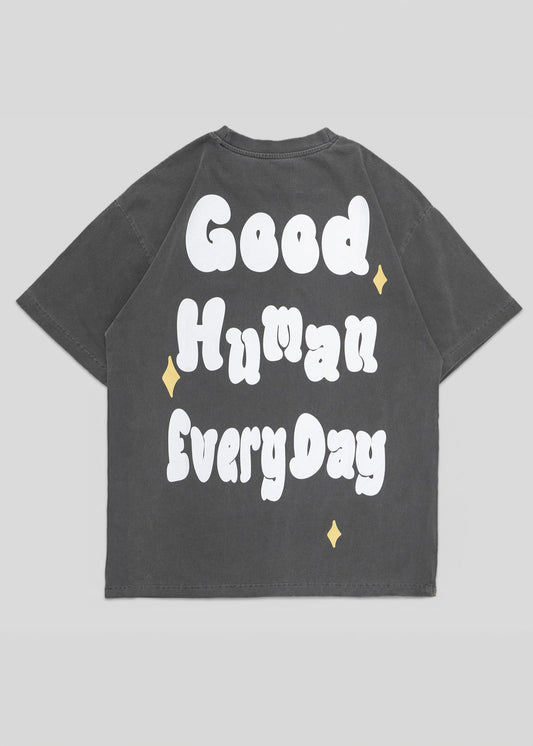 GOOD HUMAN TEE 001 [Charcoal]