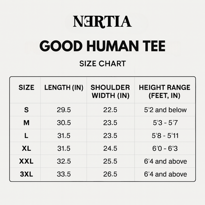 GOOD HUMAN TEE 001 [Charcoal]