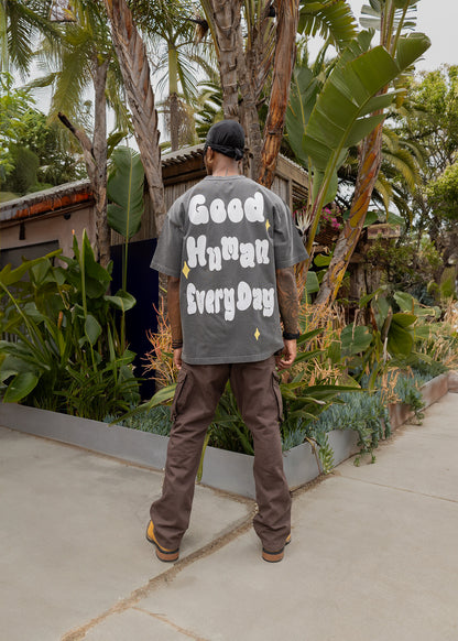 GOOD HUMAN TEE 001 [Charcoal]